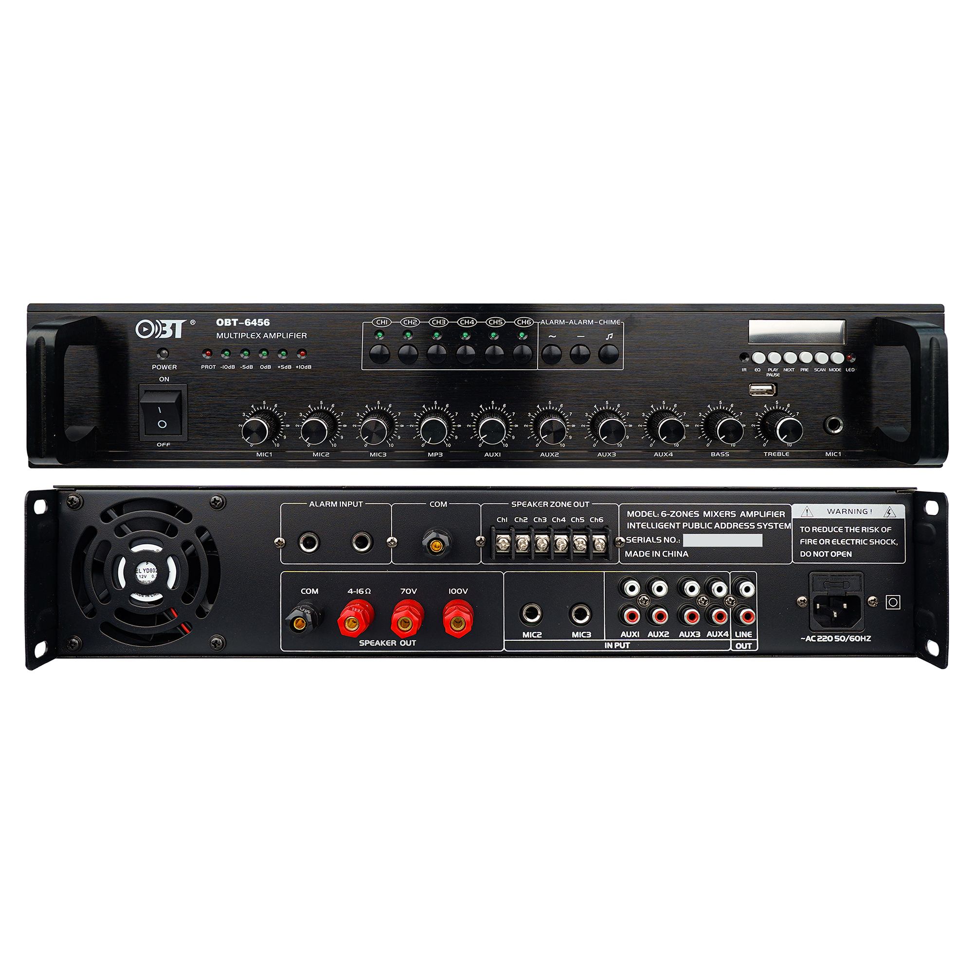 六分區(qū)定壓功放機 OBT-6456_BT